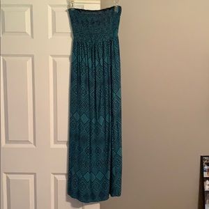 Strapless maxi dress